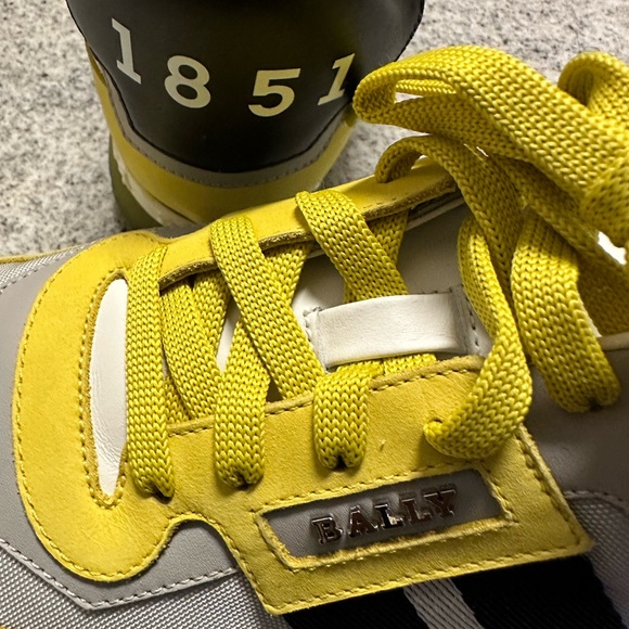BALLY Men’s Astfeld Lace-Up Sneakers in Yellow size US 10 - Picture 10 of 14